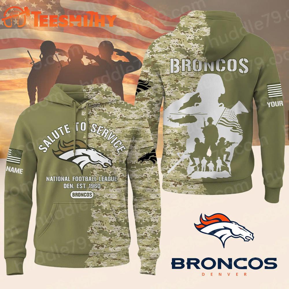 Special Edition Denver Broncos x Salute To Service 2025 Custom Hoodie Shirt