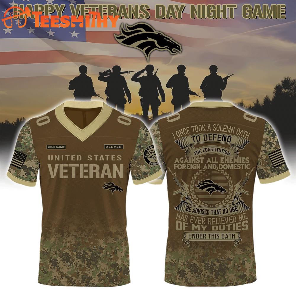 Special Edition Denver Broncos x Salute To Veterans Custom Football Jersey