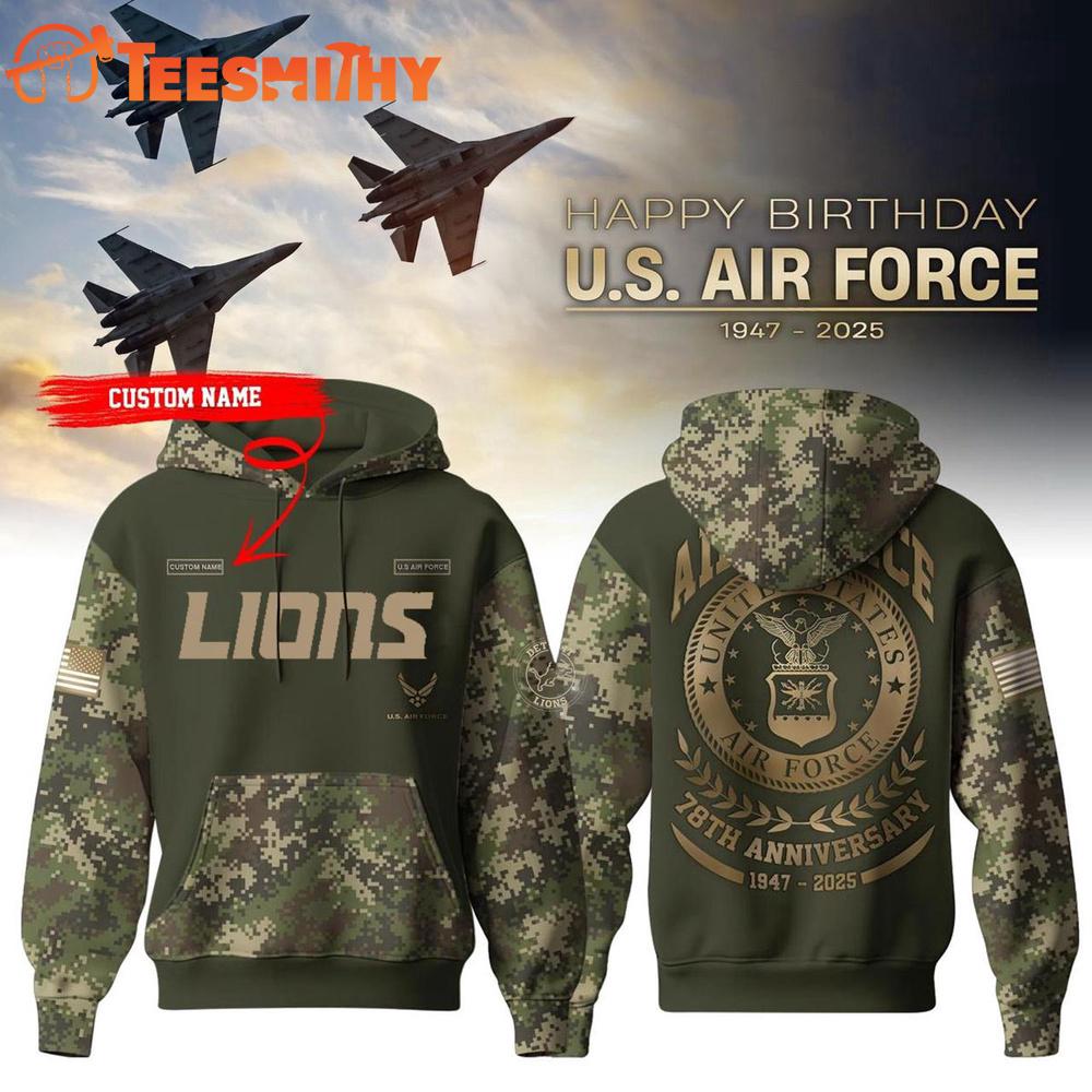 Special Edition Detroit Lions x Salute To Veterans Custom Hoodie Shirt