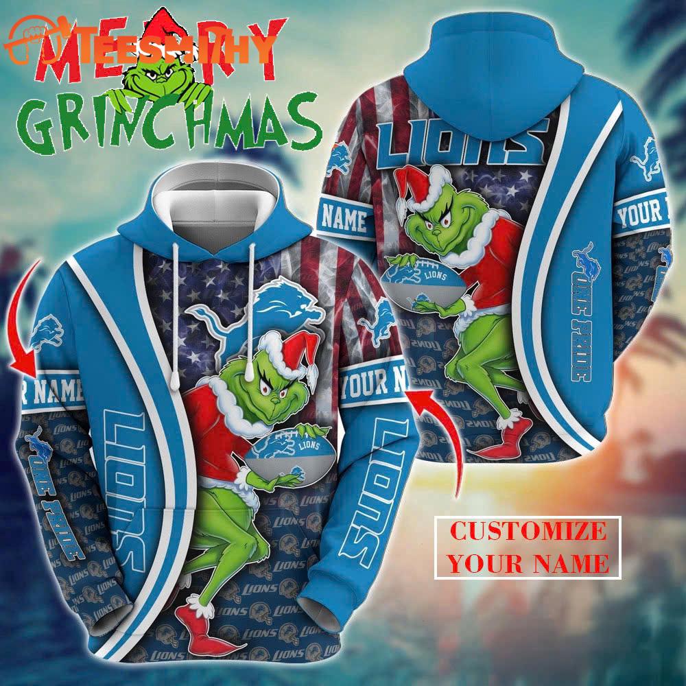 Special Edition Detroit Lions x The Grinch Christmas Custom Hoodie Shirt