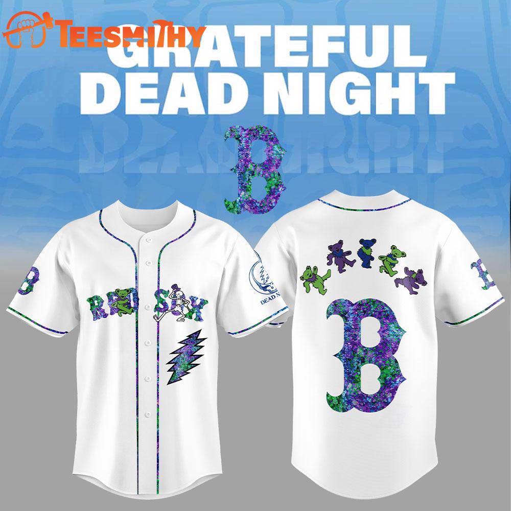 Special Edition Grateful Dead x Boston Red Sox Custom Baseball Jersey