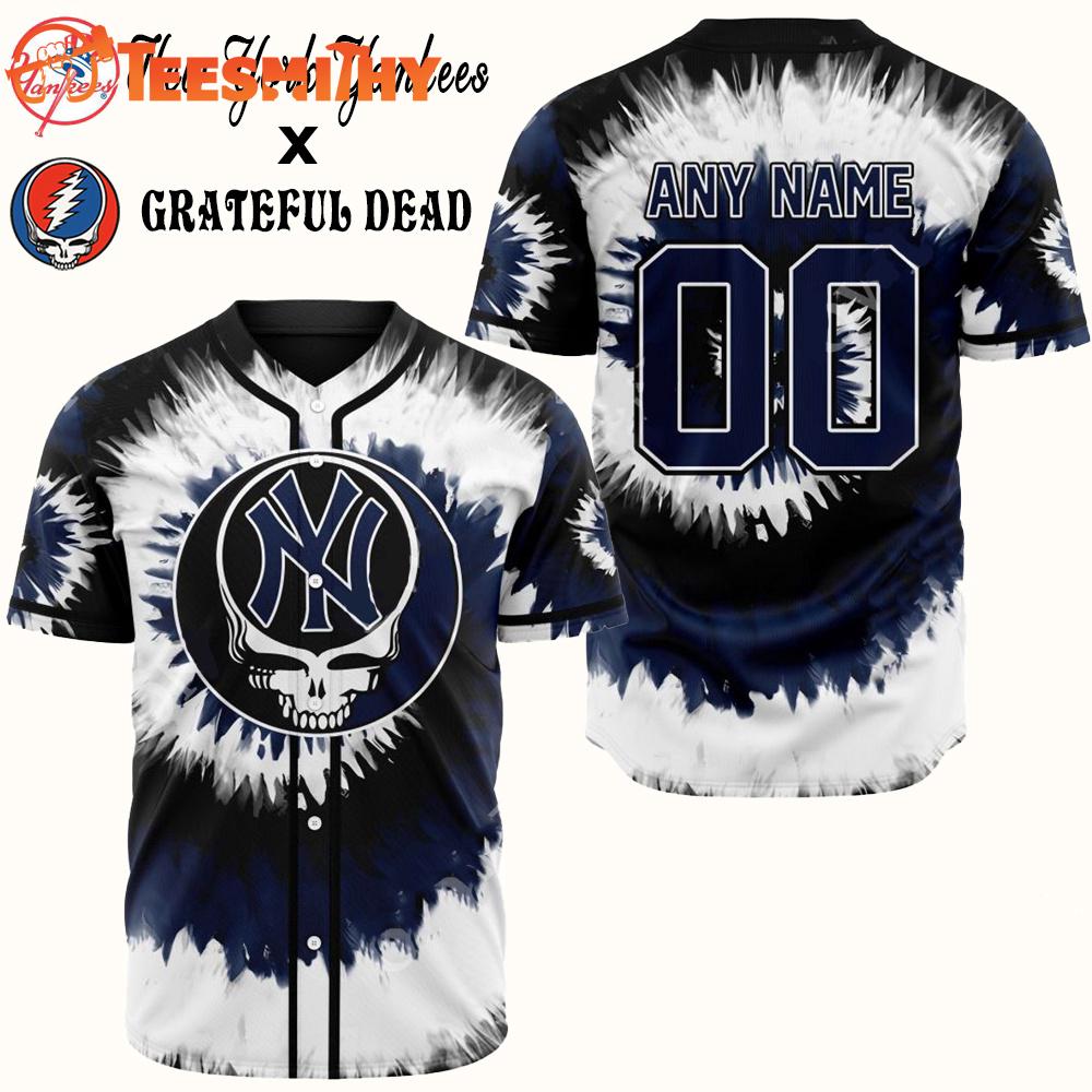 Special Edition Grateful Dead x New York Yankees Custom Baseball Jersey
