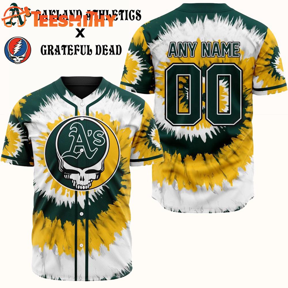 Special Edition Grateful Dead x Oakland Athletics Custom Baseball Jersey