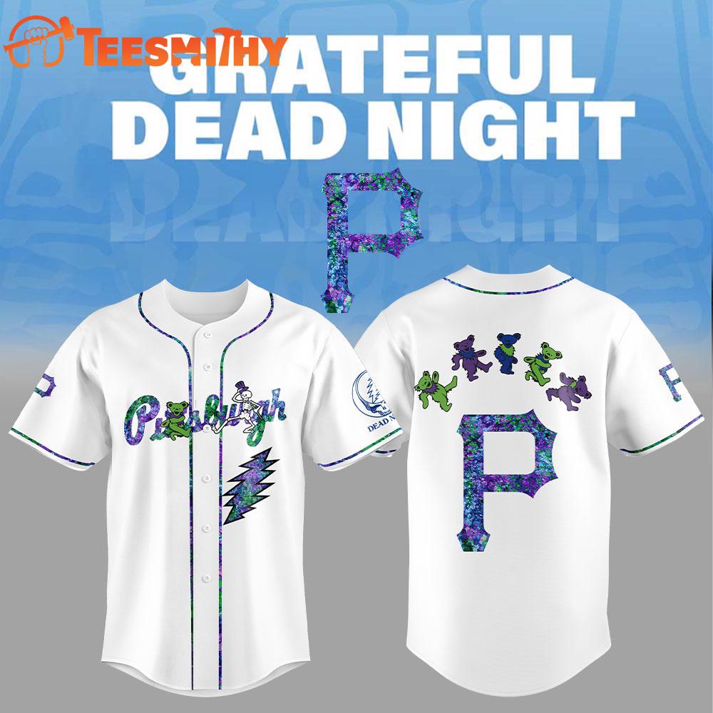 Special Edition Grateful Dead x Pittsburgh Pirates Custom Baseball Jersey