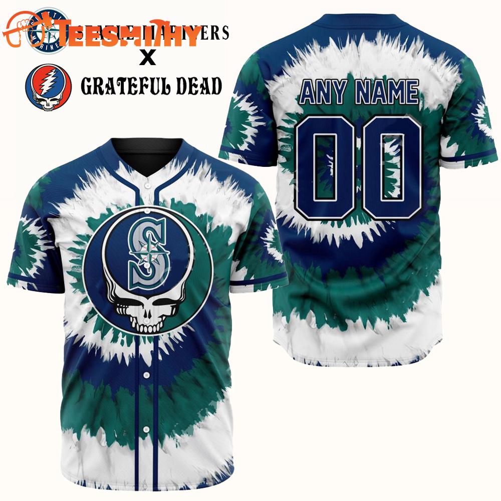 Special Edition Grateful Dead x Seattle Mariners Custom Baseball Jersey