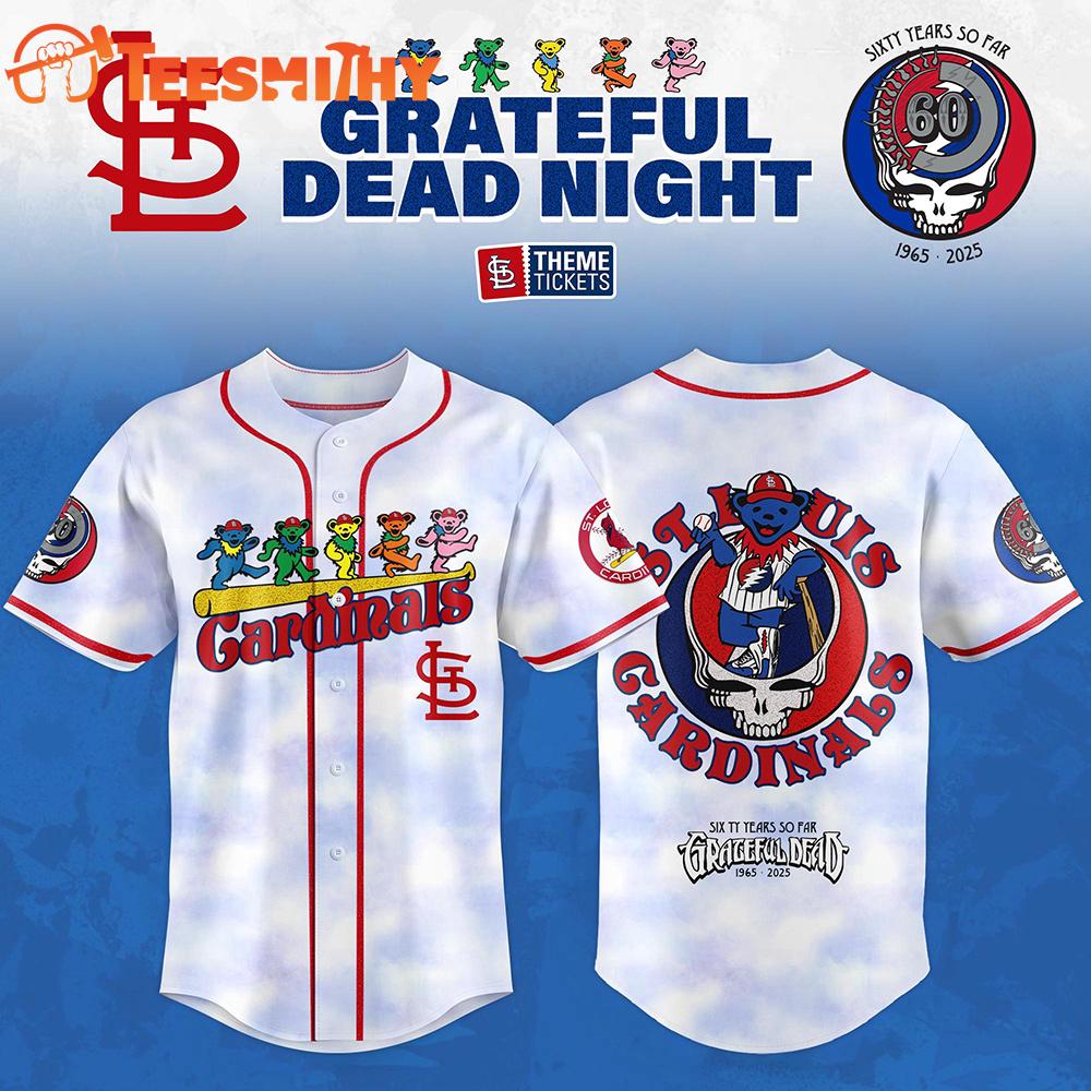Special Edition Grateful Dead x St. Louis Cardinals Custom Baseball Jersey