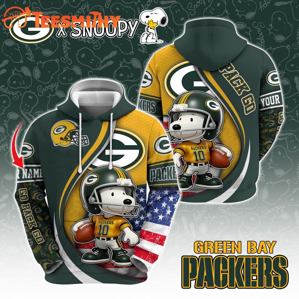Special Edition Green Bay Packers x Snoopy Custom Hoodie Shirt