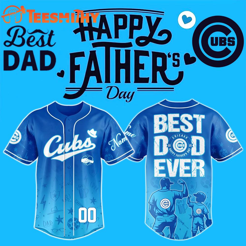 Special Edition Happy Father's Day x Chicago Cubs Custom Baseball Jersey