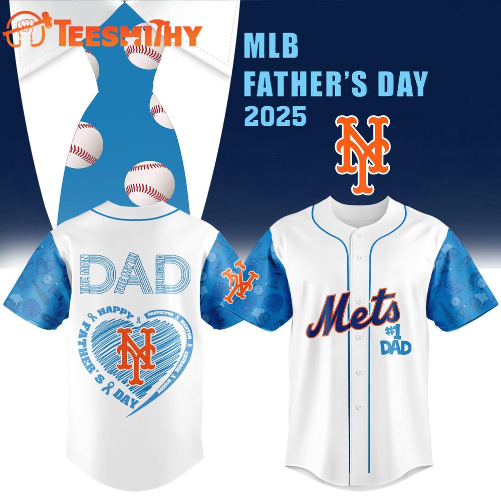 Special Edition Happy Father's Day x New York Mets Custom Baseball Jersey