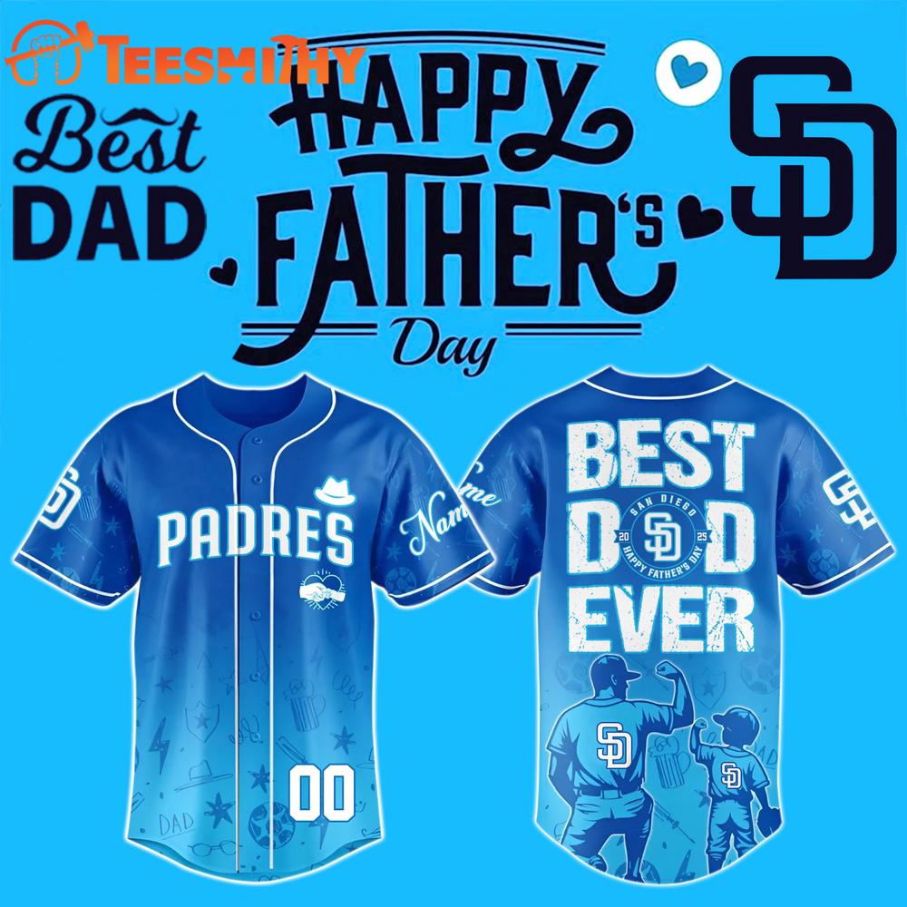 Special Edition Happy Father's Day x San Diego Padres Custom Baseball Jersey