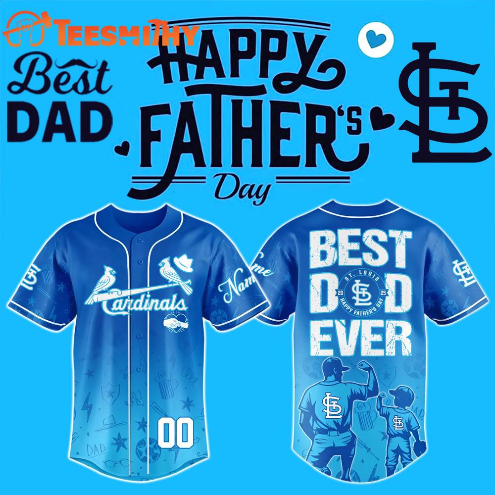Special Edition Happy Father's Day x St. Louis Cardinals Custom Baseball Jersey