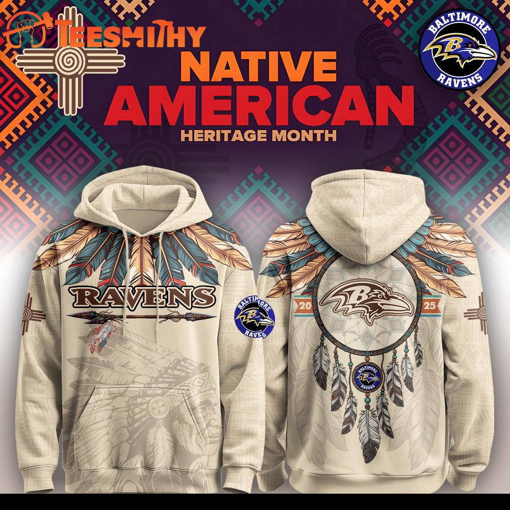 Special Edition Hoodie Baltimore Ravens x Native American Heritage Month Custom prints store T-shirts, mugs, face masks, posters