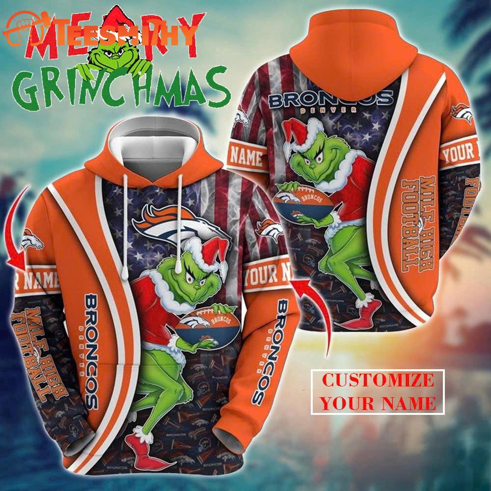 Special Edition Hoodie Denver Broncos x The Grinch Christmas Custom Hoodie Shirt