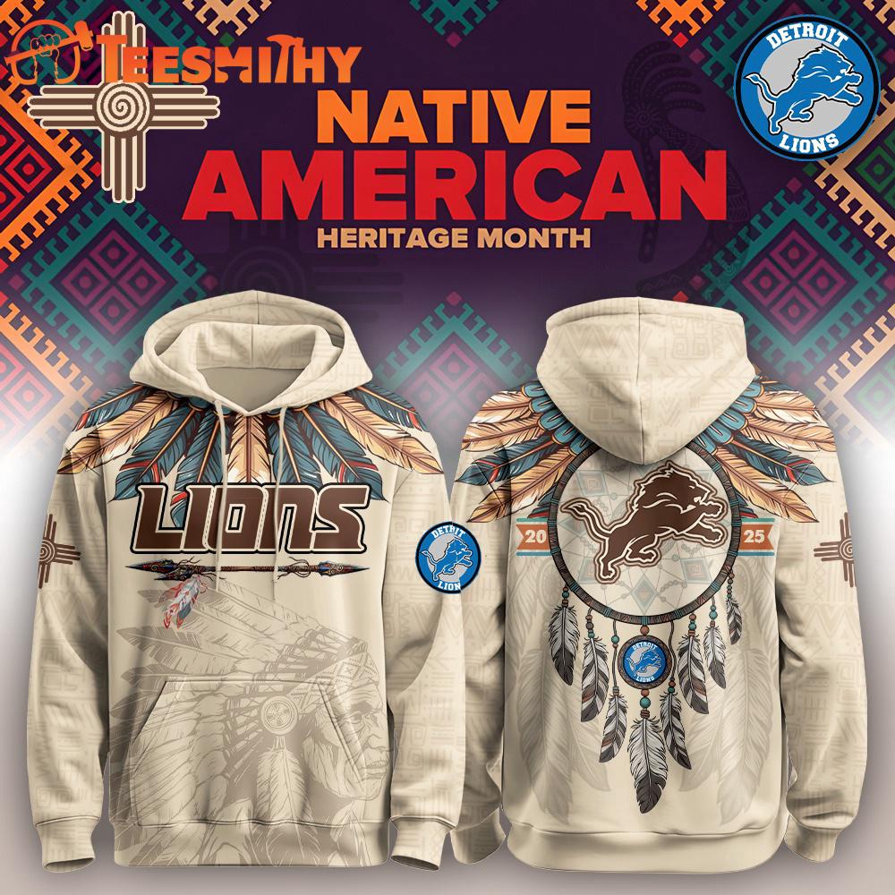 Special Edition Hoodie Detroit Lions x Native American Heritage Month Custom Hoodie Shirt