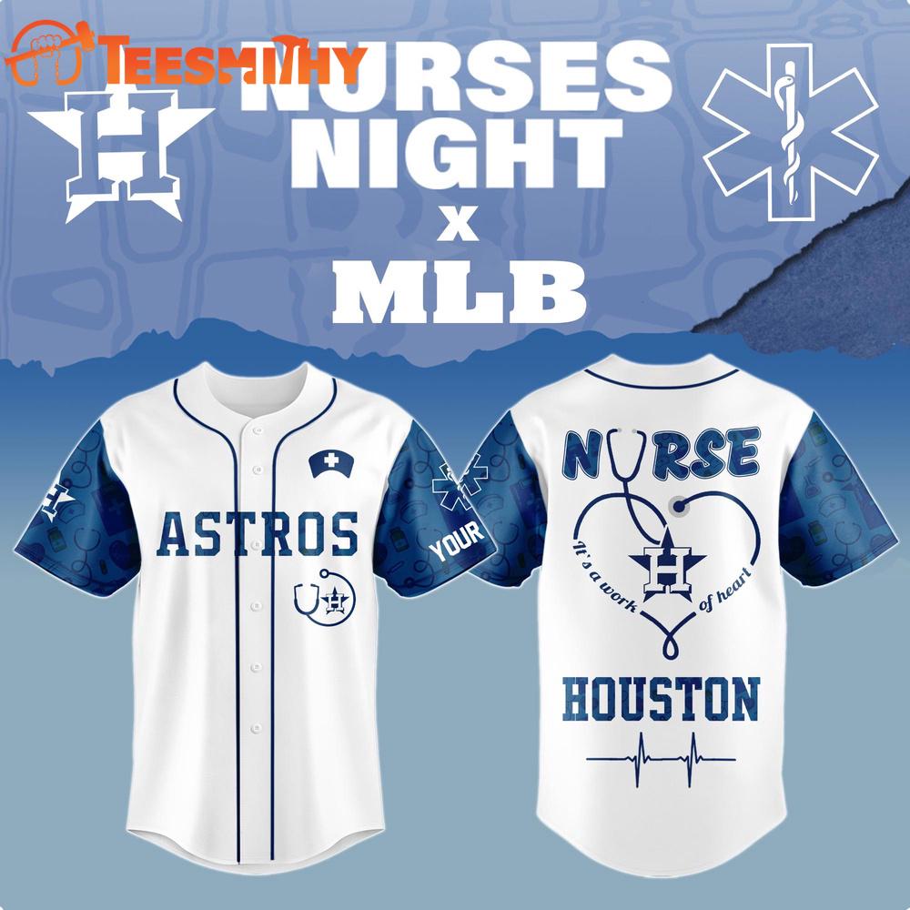 Special Edition Houston Astros x Nurses Night Custom Baseball Jersey