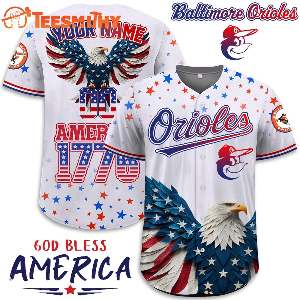 Special Edition Independence Day Celebration x Baltimore Orioles Custom Baseball Jersey
