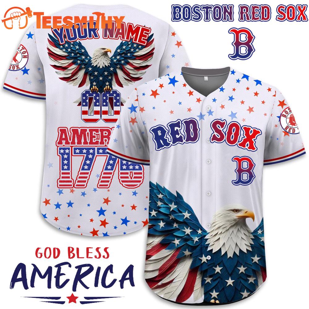Special Edition Independence Day Celebration x Boston Red Sox Custom Baseball Jersey