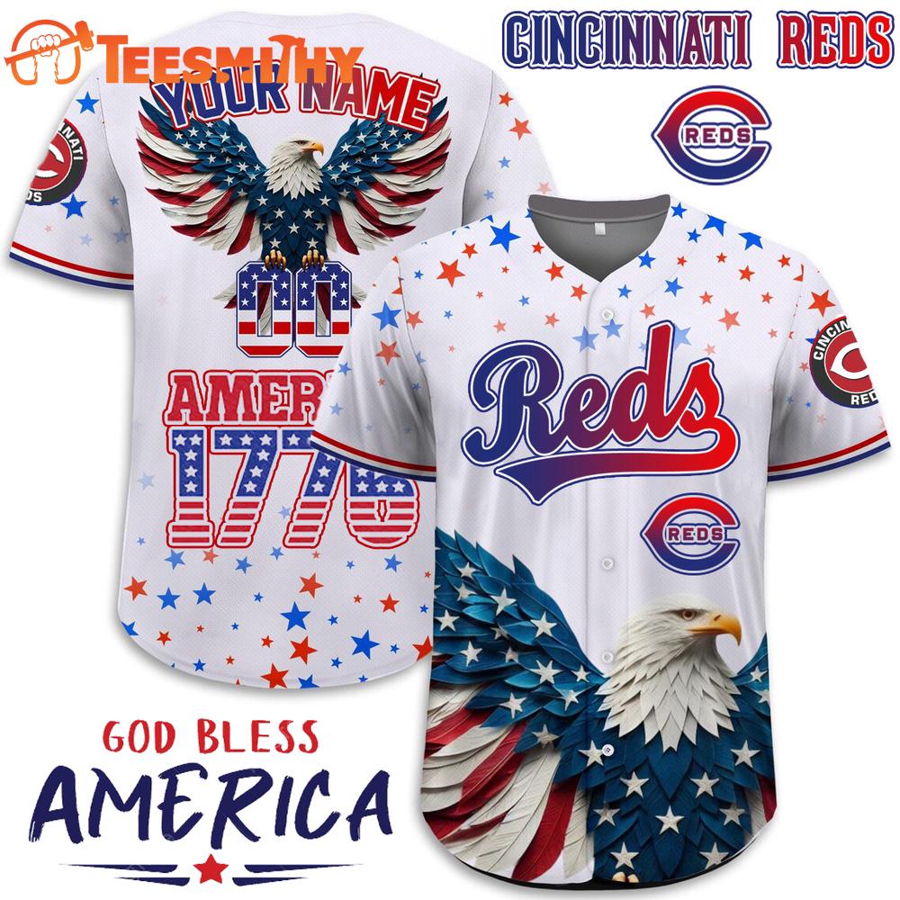Special Edition Independence Day Celebration x Cincinnati Reds Custom Baseball Jersey