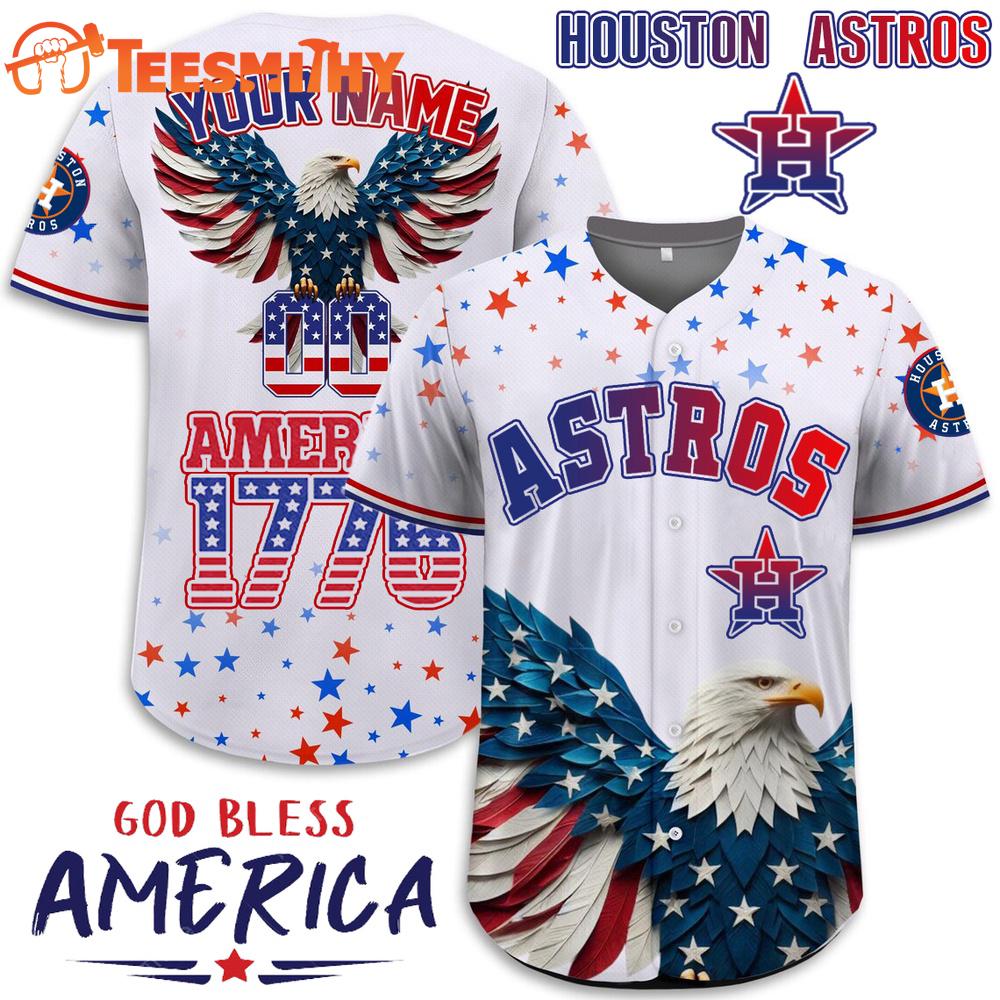 Special Edition Independence Day Celebration x Houston Astros Custom Baseball Jersey