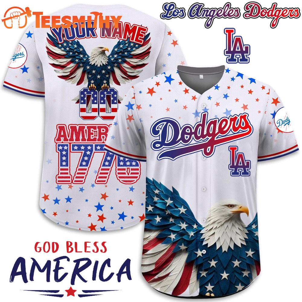 Special Edition Independence Day Celebration x Los Angeles Dodgers Custom Baseball Jersey