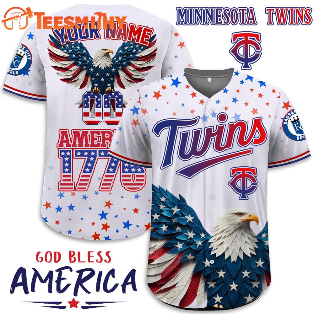 Special Edition Independence Day Celebration x Minnesota Twins Custom Baseball Jersey