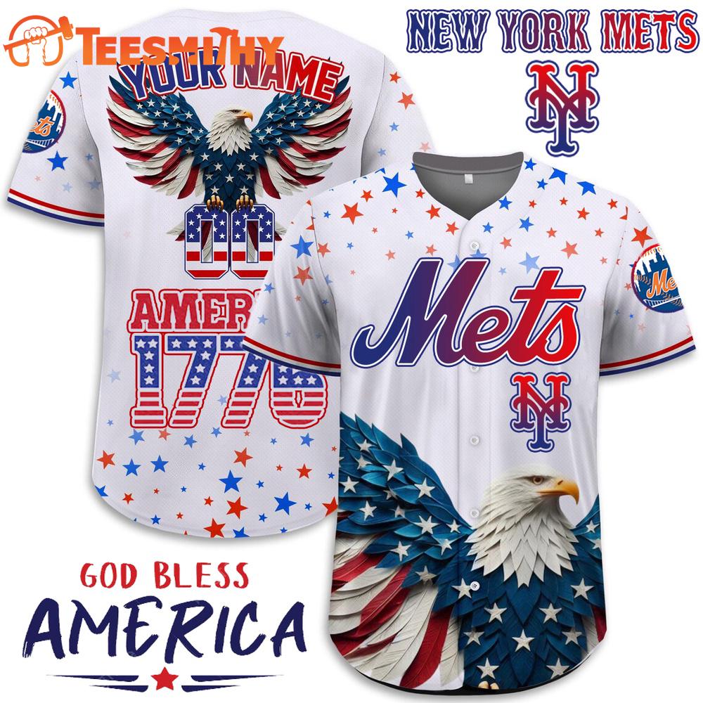 Special Edition Independence Day Celebration x New York Mets Custom Baseball Jersey