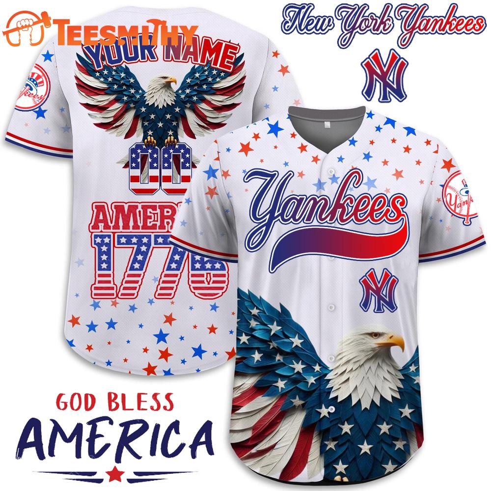 Special Edition Independence Day Celebration x New York Yankees Custom Baseball Jersey