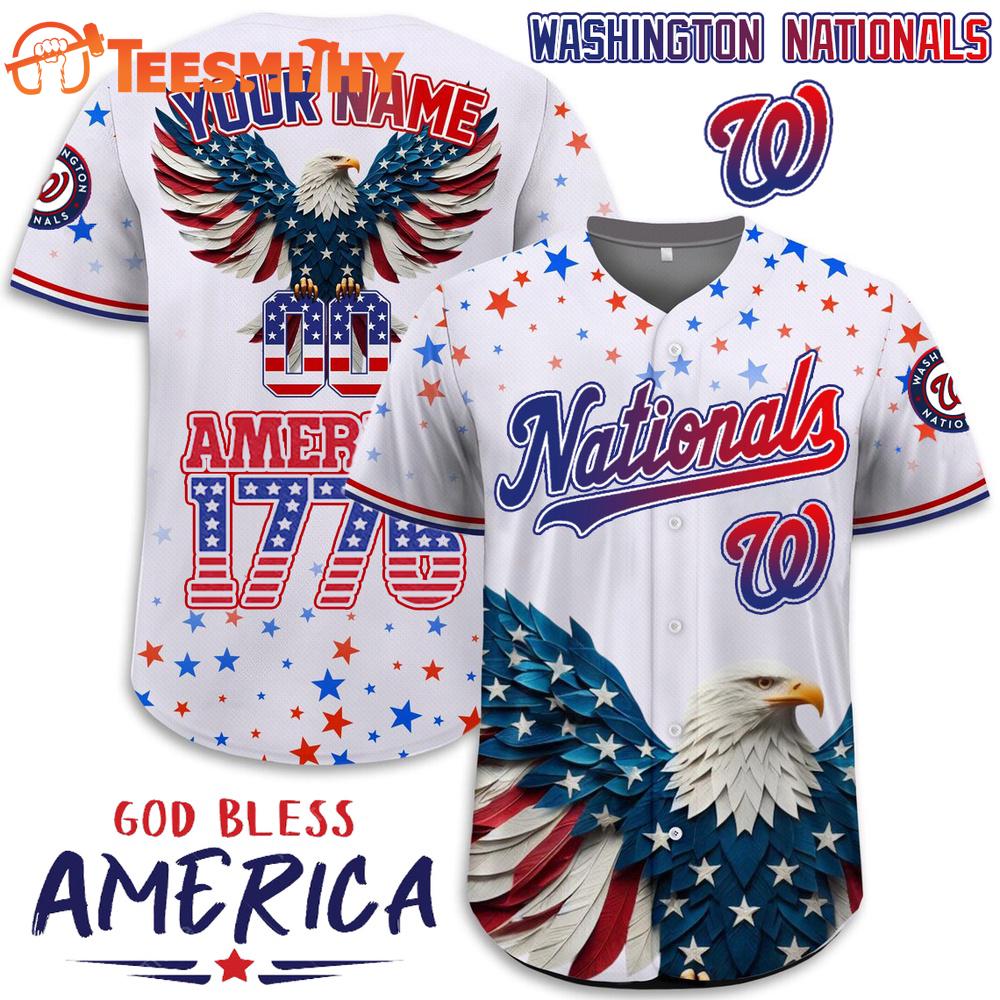 Special Edition Independence Day Celebration x Washington Nationals Custom Baseball Jersey