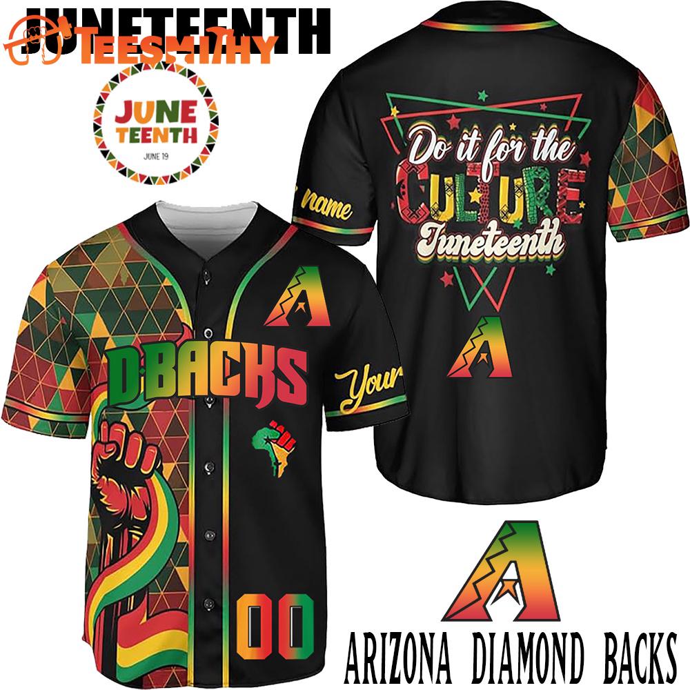 Special Edition Juneteenth Day x Arizona Diamond Backs Custom Baseball Jersey