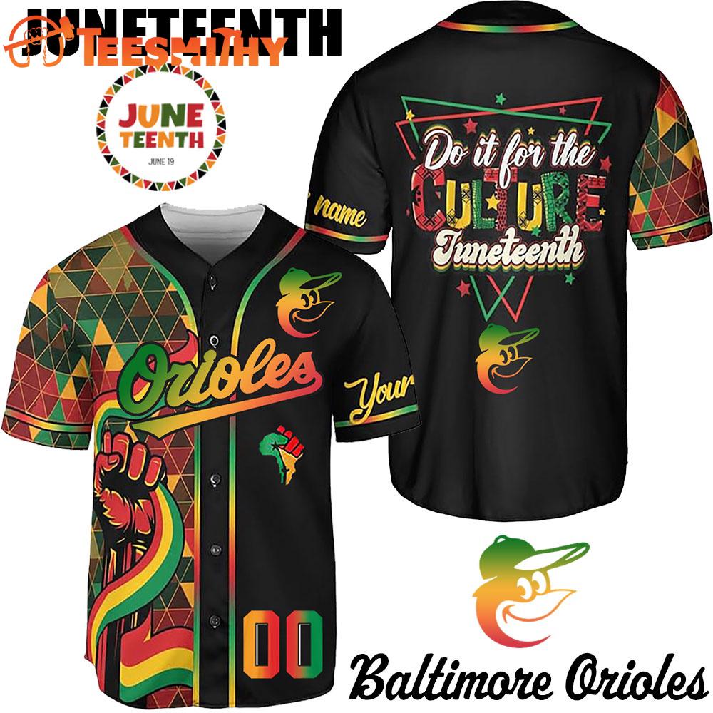 Special Edition Juneteenth Day x Baltimore Orioles Custom Baseball Jersey