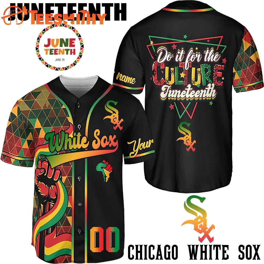 Special Edition Juneteenth Day x Chicago White Sox Custom Baseball Jersey