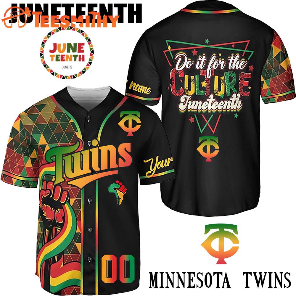 Special Edition Juneteenth Day x Minnesota Twins Custom Baseball Jersey