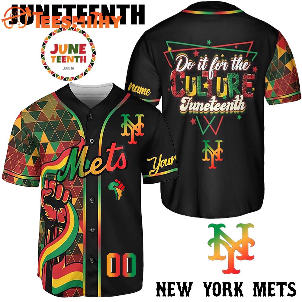 Special Edition Juneteenth Day x New York Mets Custom Baseball Jersey