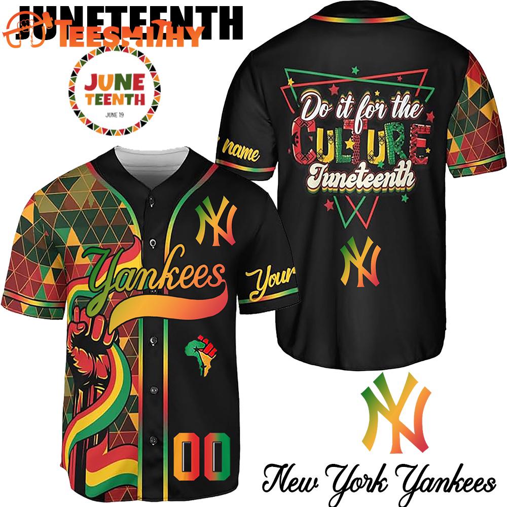 Special Edition Juneteenth Day x New York Yankees Custom Baseball Jersey