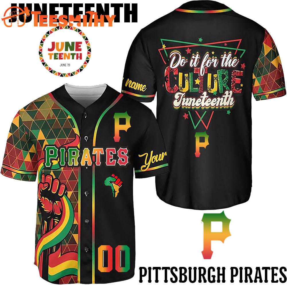 Special Edition Juneteenth Day x Pittsburgh Pirates Custom Baseball Jersey