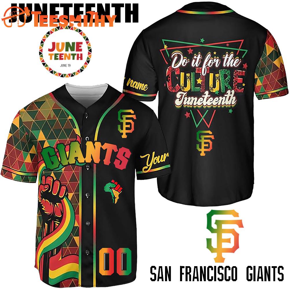 Special Edition Juneteenth Day x San Francisco Giants Custom Baseball Jersey