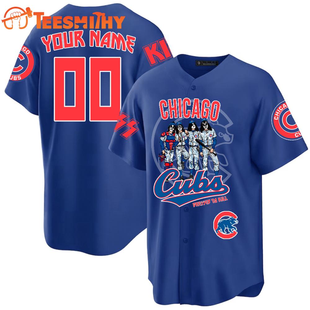 Special Edition KISS x Chicago Cubs Custom Baseball Jersey