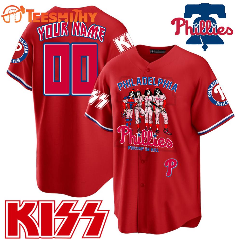 Special Edition KISS x Philadelphia Phillies Custom Baseball Jersey