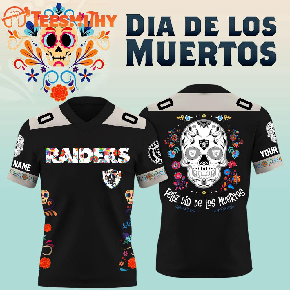 Special Edition Las Vegas Raiders x D?a de los Muertos Custom Football Jersey