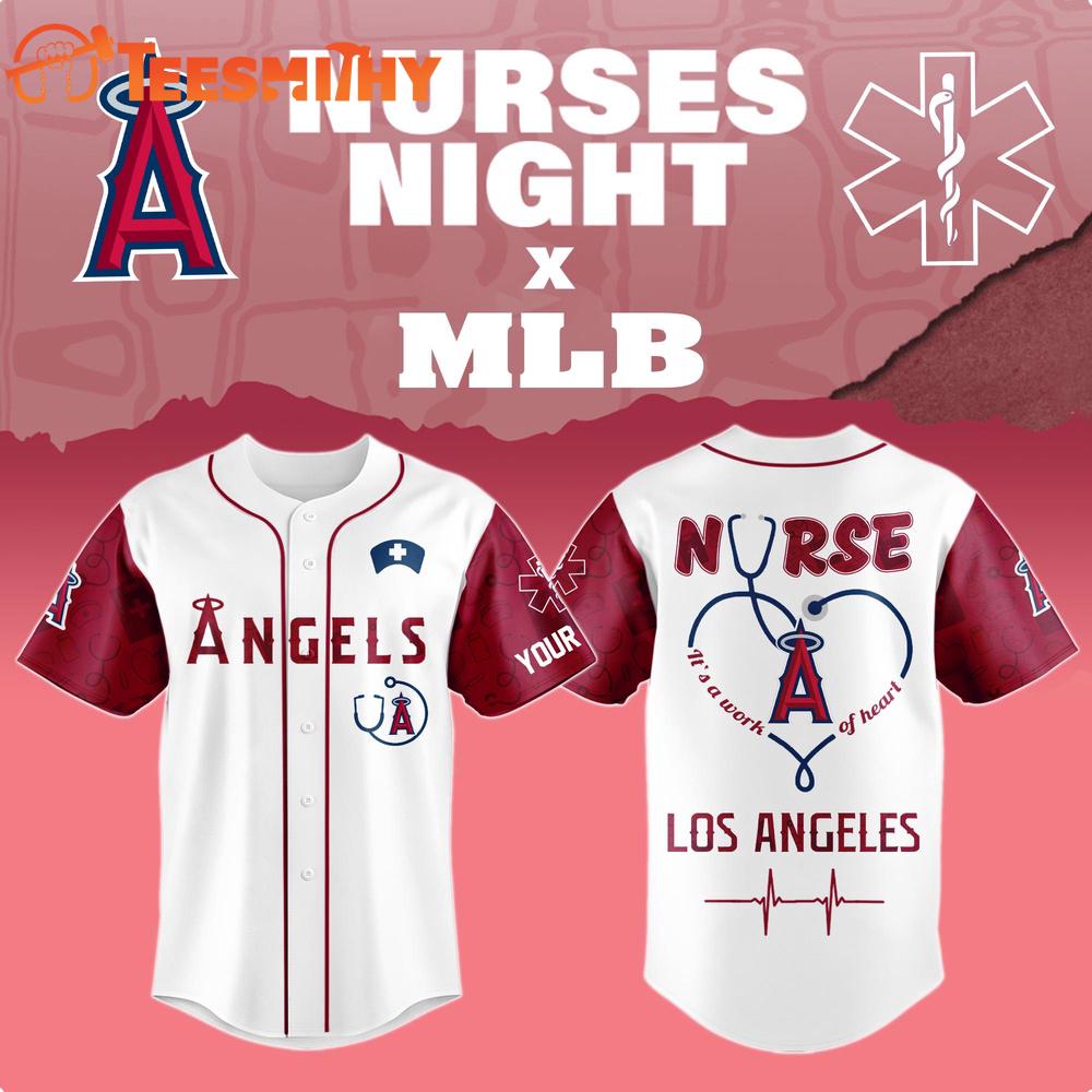 Special Edition Los Angeles Angels x Nurses Night Custom Baseball Jersey