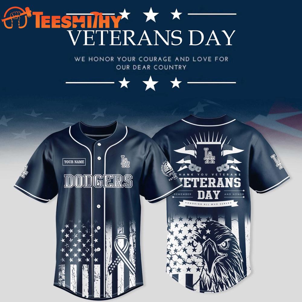 Special Edition Los Angeles Dodgers x Veterans Day Custom Baseball Jersey