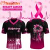 Special Edition Miami Dolphins x Breast Cancer Awareness Month Black Flag Custom Football Jersey
