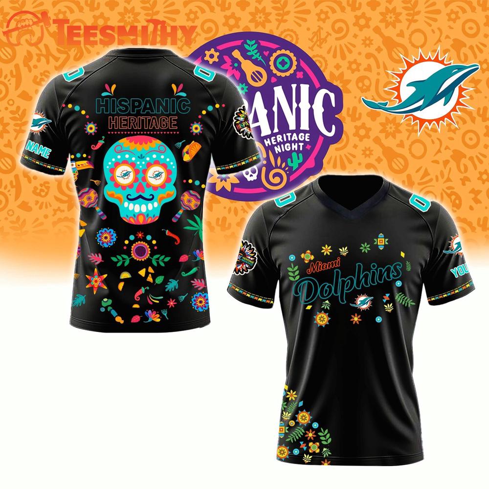 Special Edition Miami Dolphins x National Hispanic Heritage Month Custom Football Jersey
