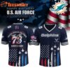 Special Edition Miami Dolphins x U.S Air Force 78th Birthday Custom Football Jersey