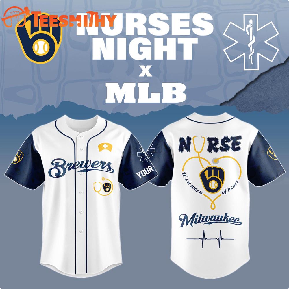 Special Edition Milwaukee Brewers x Nurses Night Custom Baseball Jersey