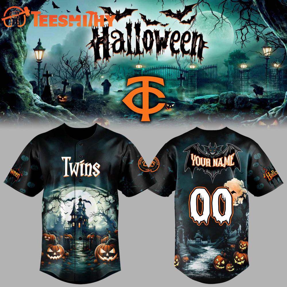 Special Edition Minnesota Twins x Halloween Spooky Baseball Jersey