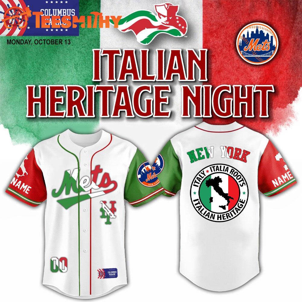 Special Edition New York Mets x Italian Heritage Night Custom Baseball Jersey