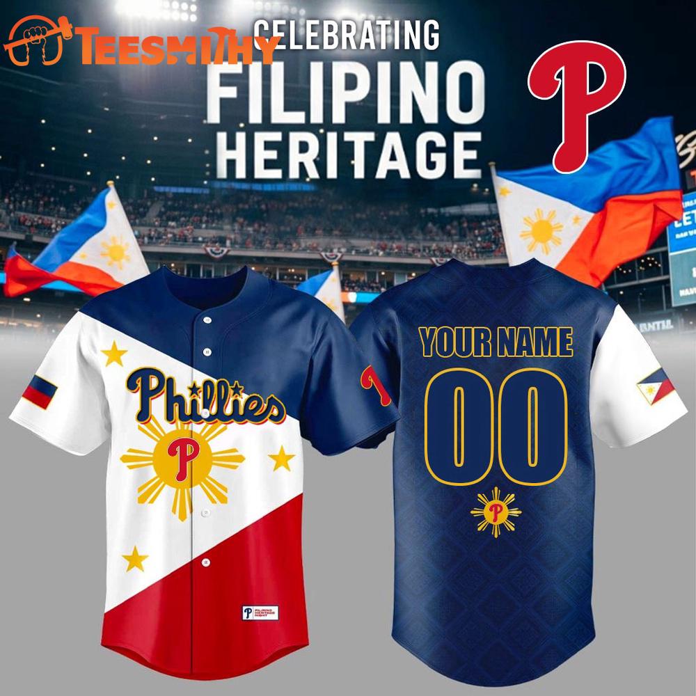 Special Edition Philadelphia Phillies x Filipino Heritage Night Limited Baseball Jersey