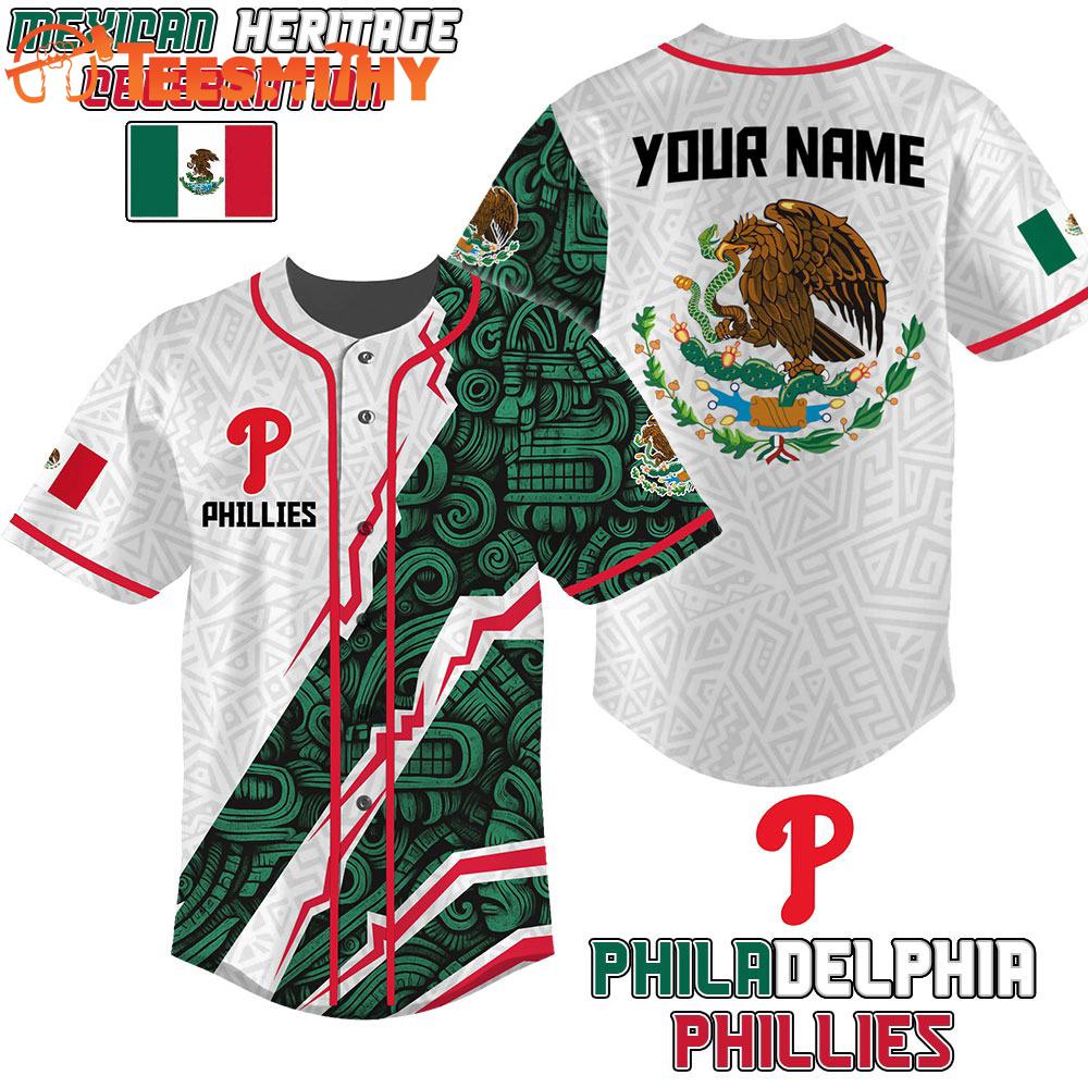 Special Edition Philadelphia Phillies x Mexican Heritage Night Mexican Heritage Celebration Custom Baseball Jersey
