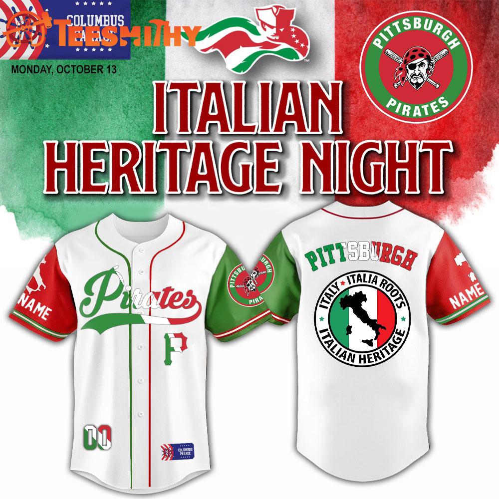 Special Edition Pittsburgh Pirates x Italian Heritage Night Custom Baseball Jersey
